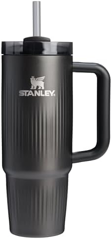 Stanley Quencher - Vaso H2.0 con asa y pajita, 887 ml, tapa Flows...