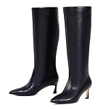 GENSHUO Knee High Boots for Women 2.3 Inch Low Kitten...