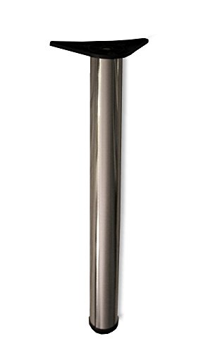 Table Leg, Brushed Nickel, 28" High, 2 3/8" Diameter #TOP4