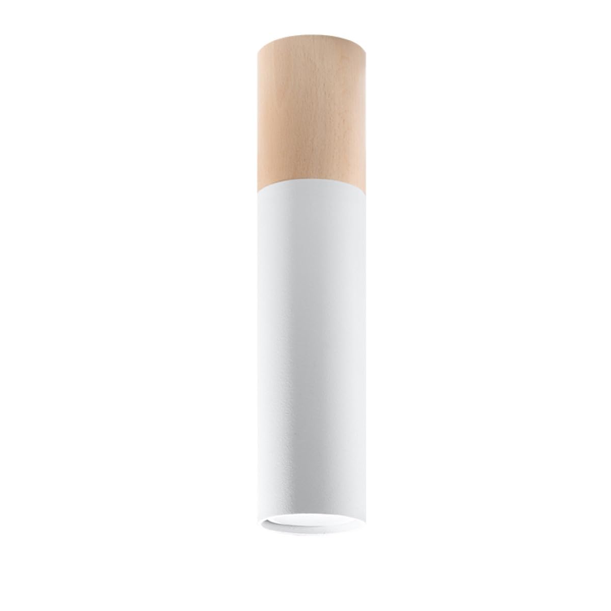 Plafonnier design minimaliste scandinave SOLLUX Pablo, spot bois et acier