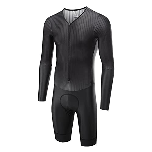 Abito da ciclismo dell'uomo Skinsuit Triathlon tuta tuta Body Kit Bike Manica lunga Mtb. Abito uniforme della squadra con tasche GEL Pad (Color : Skinsuit 2, Size : Small)
