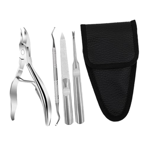 Coupe-ongles et lime Healvian ensemble 4 pièces pour réparer les ongles cassés