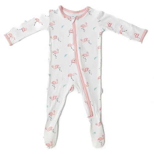 Image of Bamboo Little Soft Baby Footie Pajamas, Baby Clothes, Newborn Sleepers, 95% Viscose and 5% Spandex, 0-24 Months