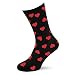 Produktbild AKH® Valentinstag Herren Socken | UK Einheitsgröße (6-10) | Erwachsene Herren Socken | Herz-Design hält die Füße bequem warm und kuschelig, rot / schwarz, Einheitsgröße