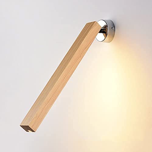 Lámpara de pared de madera larga Estilo nórdico creativo para interiores 3