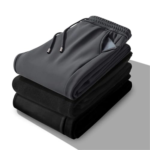 DBFBDTU Men's Winter Jogging Sports Pants Outdoor Fleece Thickened Solid Casual Pants Warm Trousers2