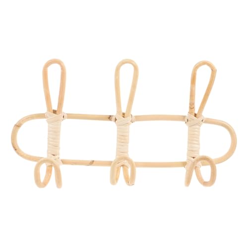 WHAMVOX Toallero De Baño Con Ganchos De Ratán Para Montaje En Pared Organizador De Pared Para Baño