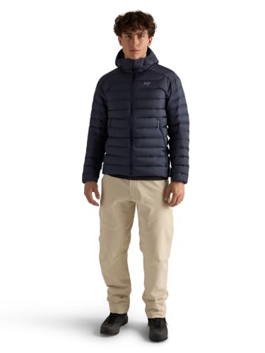 Image of Arc'teryx Cerium Hoody, Men's Down Jacket | Packable, Insulated Men's Winter Jacket with Hood | Black Sapphire, XX-Large | Packable, Insulated Men's Winter Jacket with Hood