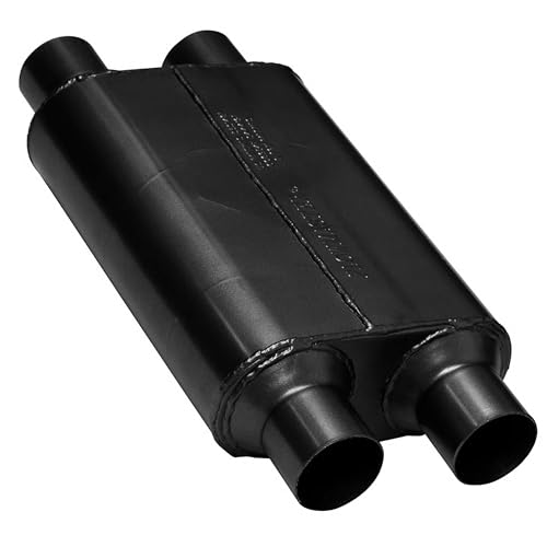 Flowmaster 40 Series Original Chambered Muffler – 2.50” Dual In / 2.50” Dual Out – Aggressive Sound – 16-Gauge Aluminized Steel – For Muscle Cars, Street Rods, Trucks, SUVs & Strip Builds (425404)