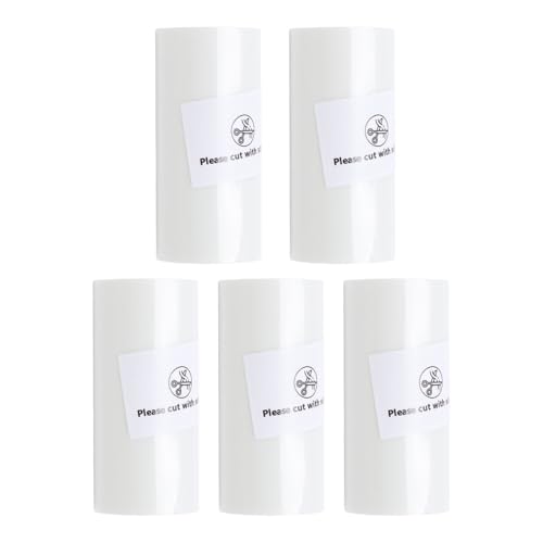 Eujgoov Papel Térmico Adhesivo Transparente, Resistente Al Agua, Resistente Al Aceite, a la Abrasión, Mini Pegatinas para Impresora con Adhesivo Seguro para Fotos, Etiquetas