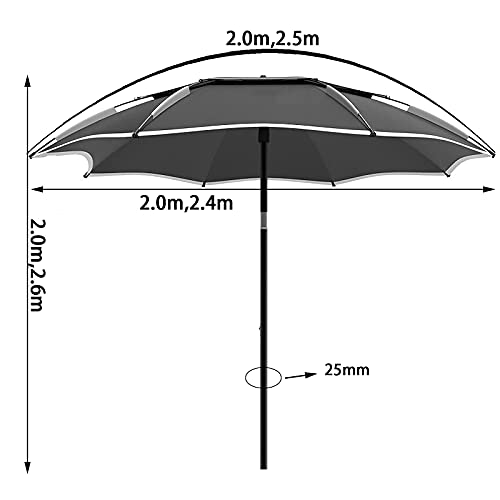 Sombrilla de pesca grande CLSDRZC paraguas de camping e impermeable 6