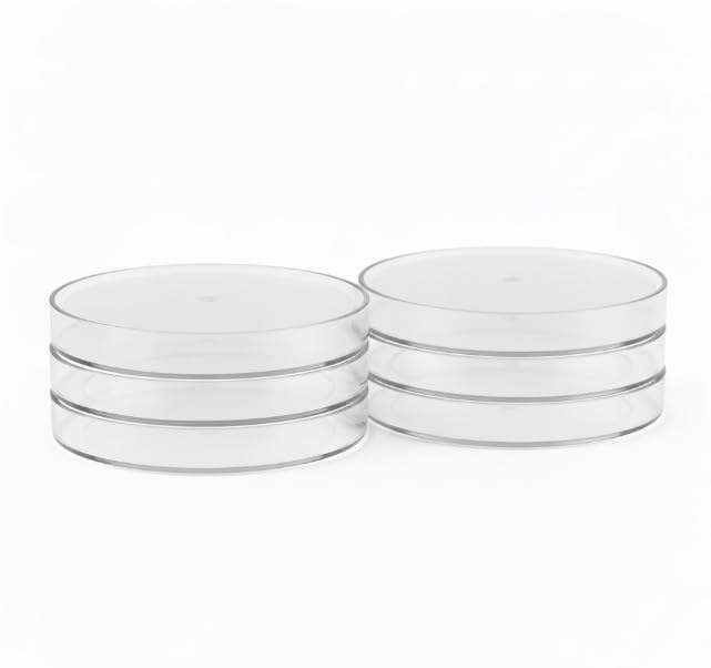 Image of Genxx Polypropylene Petri Dish 75MM (PACK OF 2) Clear and Unbreakable Lab Culture Dish, Autoclavable Plastic Petri Plate for Science Experiments and Laboratory Use