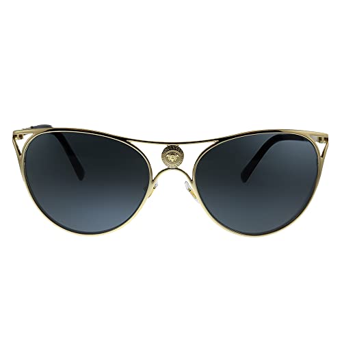 Versace VE 2237 100287 Gold Metal Cat-Eye Sunglasses Grey Lens2