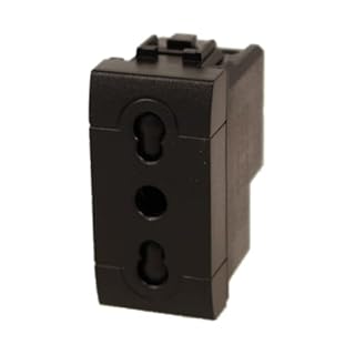 10 Pezzi Presa Bipasso, Compatibile Con Bticino Living Light (Nero)