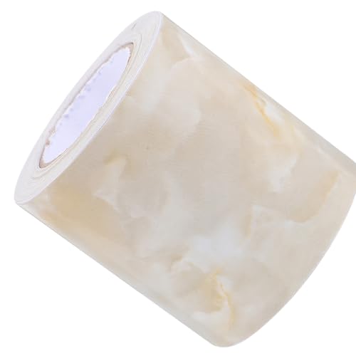 Vaguelly Borde Autoadhesivo en Habitaciones y Estantes para Elegante de Papel Tapiz de Mármol Beige Pvc Removible y Fácil de Instalar para Pared y Encimeras