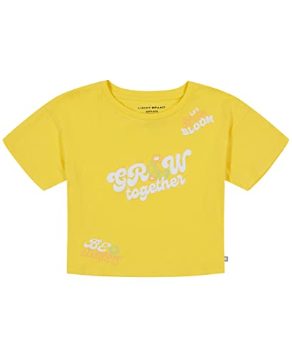 Image of Lucky Brand Girl's Short Sleeve Graphic T-Shirt, Tagless Cotton Tee with Fun Designs