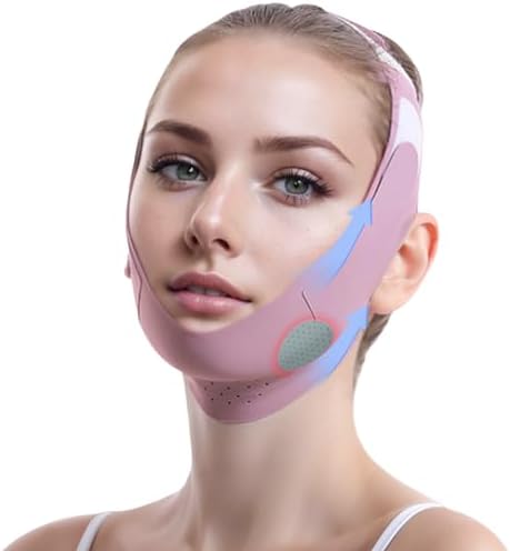 Graphene V-Line Mask Chin Up Mask V Shaped Face Mask Chin strap for sleeping,Jawline Shaper,Lilac,Medium