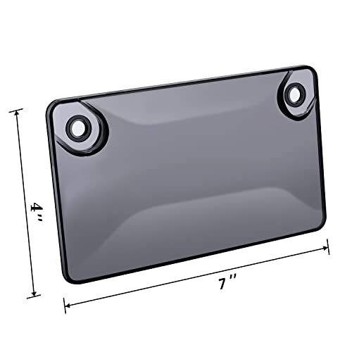 Xclpf Motorcycle Tinted License Plate Cover Motorcycle Tag Protector Compatible With All Standard 4X7 Inch Motorbike License Plates #TOP1