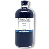 Sirius Metals True Colloidal Gold (200 ppm) - 99.99+% Purity - 500 mL (16.9 Fl Oz) in a Clear Glass Bottle