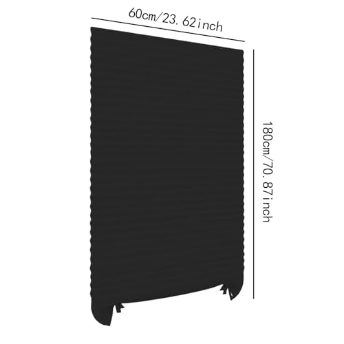 Generic プリーツシェード ブラインド 簡単取り付け DIYサイズ調整可能 ポリエステル素材, ブラック 60x180cm [3]