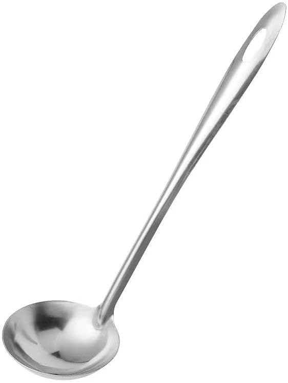 Faiioar Soup Ladle Stainless Steel Ladle Spoon Big Soup Ladle Kitchen Spatula Turner Cooking Tool Comfortable Grip