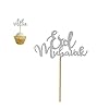 10st Cake Topper Festival Cupcake vlag voedsel Pick Supplies forParty Goud Zilver