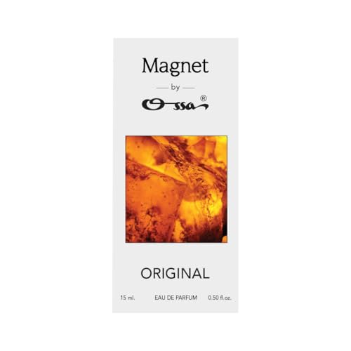 Image of OSSA Magnet Original Eau De Parfum 15 ml for Men & Women | Long Lasting Unisex Perfume with Lemon, Mandarin, Cardamom, Woody & Patchouli Notes | Premium Everyday Fragrance for Regular Wear