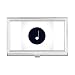 White Music Crotchet Notes Black Business Card Holder Case Pocket Box Wallet