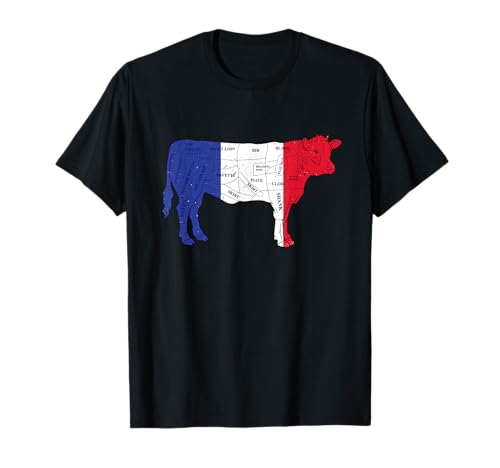 Photo de Anatomie du bœuf - Cadeau pour les bouchers français T-Shirt