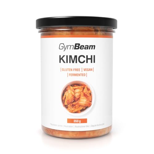 GymBeam Fermentiertes Gemüse Kimchi – Vielseitige Beilage, kalorienarm, zuckerarm, glutenfrei, für Veganer geeignet, perfekt für asiatische Gerichte, Sandwiches, Suppen und Salate (350 g)