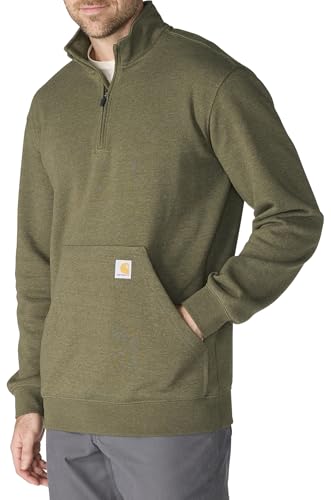 Image of Carhartt Men's Marquette 1 /4-Zip Mock-Neck Sweatshirt