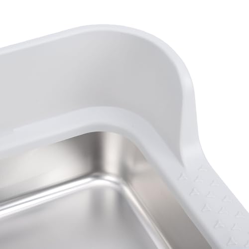 Caja sanitaria para gatos de acero inoxidable con entrada baja miniatura 7