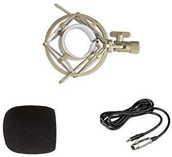 ELzEy Kit microfono Microfono a condensatore da studio for computer Karaoke Trasmissione in diretta Adatto for il doppiaggio del microfono vocale
