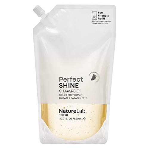 NatureLab. TOKYO Perfect Shine Shampoo: Eco-Friendly Refill Pouch: Detoxify, Hydrate, and Reveal Immense Shine to Dull or Drab Hair I 22.9 FL OZ / 680ml