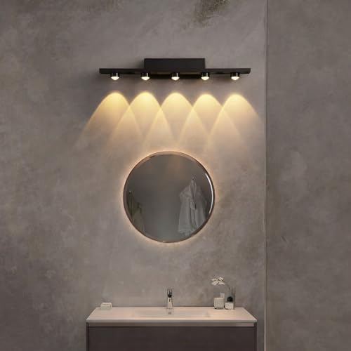 Image of FILLISKA LED Mirror /Picture /Vanity Light with Warmwhite Light and Luxurious Finish (5 LED Matt Black-985B)