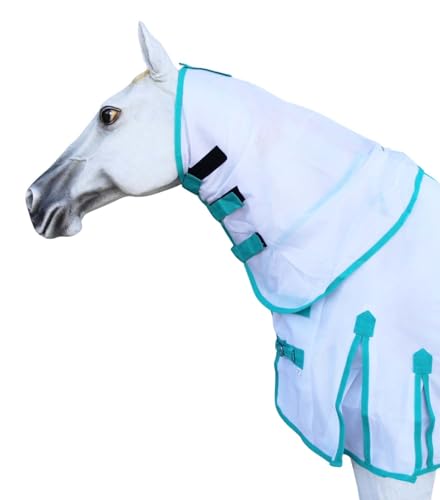 Image of Challenger Horse Mesh Summer Fly Sheet Spring Airflow Neck White 73140