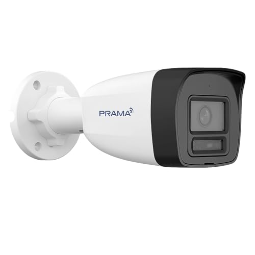 Image of Prama PT-NC120D3-N(D2) 2MP Fixed Bullet Network Camera | Full HD 1080P | IR Night Vision 30m | Inbuilt Audio | Included PVC Stickers
