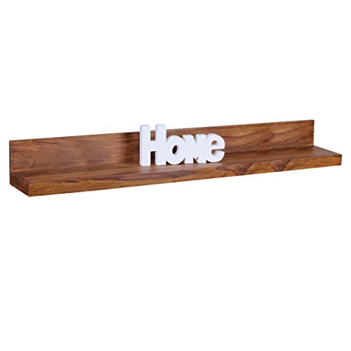 KADIMA Design Massivholz Wandregal Wood 140cm Sheesham Wandboard Regal massiv Holz Möbel