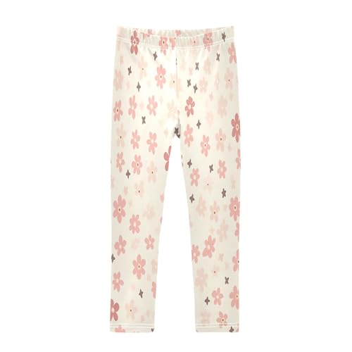 Toddler Girls Leggings Printed Yoga Pants Leggings Pink Floral for Kids