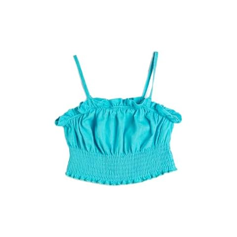 Koton Blue Linen Crop Blouse for Girls Cover
