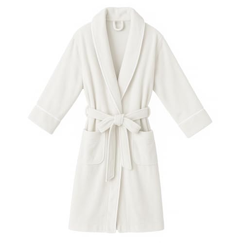 Organic Cotton Velour WOMENS Bathrobe for Comfort, GOTS Certified, 1 Robe