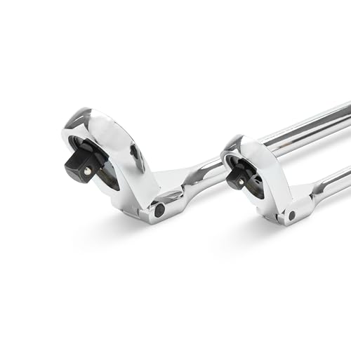 Image of GEARWRENCH 2 Piece 1 /4inch and 3 /8inch Drive 120XP Flex Head Teardrop Ratchet Set, Dual Material - 81204P