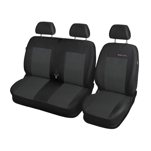 Mossa Housses de siège sur Mesure adaptées pour Ford Transit Custom I Van, Bus (2012-2023) Seulement Les sièges Avant - 1+2 - Housse Siege Voiture -...