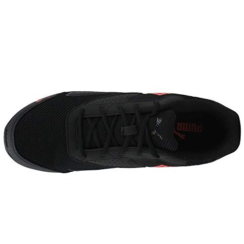 PUMA Puma Unisex-Adult Men's Leadcat Sneaker Black-High Risk Red, 11.5
