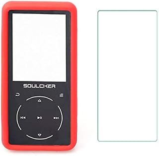 Esimen Premium Silicone Case for Soulcker MP3 Player Tempered Glass Screen Film Screen