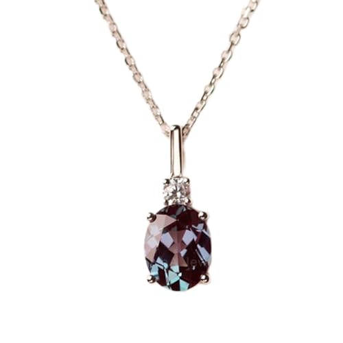 Pendentif alexandrite bleue de guérison énergétique, collier argent anti-stress pour femme