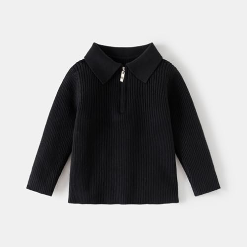 Boys Girls Argyle Sweaters Half Zip Flip Collar Long Sleeve Pullover Sweater Cable Knit Uniform Sweater Fall Winter Clothes4