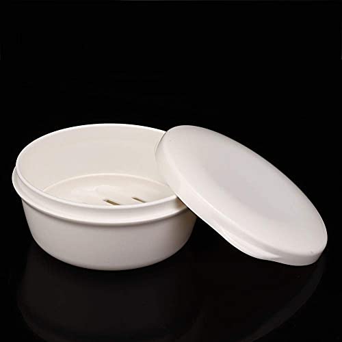Cikonielf Porte-récipient de boîte à Savon de Forme Ronde compacte avec Couvercle de Plaque de Drainage pour Cuisine Salle de Bain Voyages – vue 6