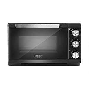 Caso to20 – Design oven, ca. 20 l gaarruimte, 5-voudige functie: circulatie, draaispit met motor, bovenwarmte, onderwarmte, boven-/onderwarmte, incl. grillrooster, bakplaat & draaispies