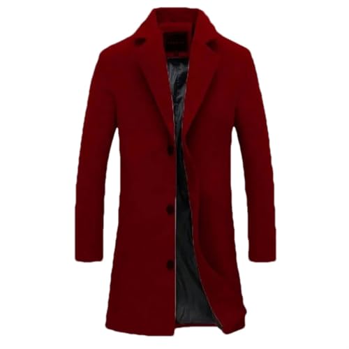 Veste pour homme JXQXHCFS Manteau ajusté en laine longue automne hiver taille XS HY9